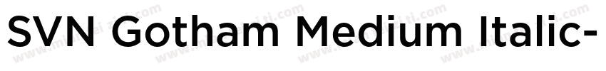 SVN Gotham Medium Italic字体转换